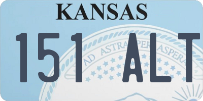 KS license plate 151ALT