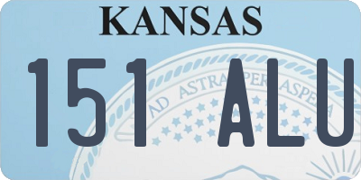 KS license plate 151ALU