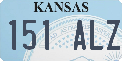 KS license plate 151ALZ