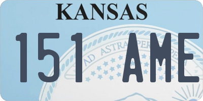 KS license plate 151AME