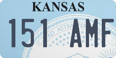 KS license plate 151AMF