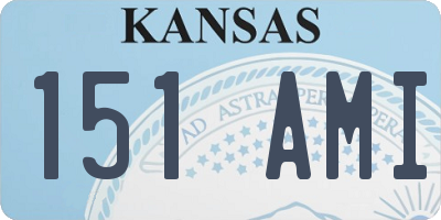 KS license plate 151AMI