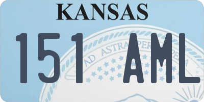 KS license plate 151AML