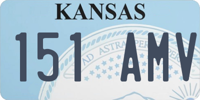 KS license plate 151AMV