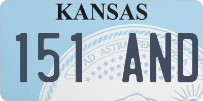 KS license plate 151AND