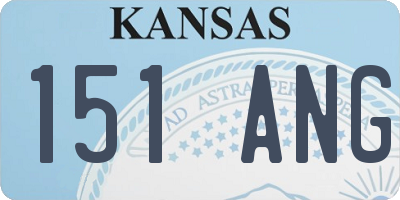 KS license plate 151ANG