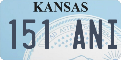 KS license plate 151ANI