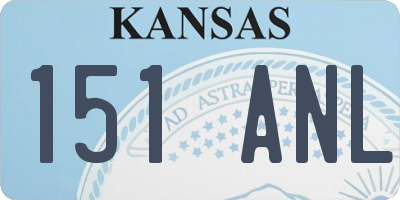 KS license plate 151ANL
