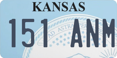 KS license plate 151ANM