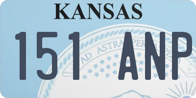 KS license plate 151ANP