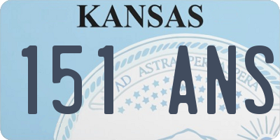 KS license plate 151ANS