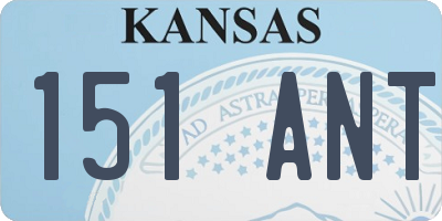 KS license plate 151ANT