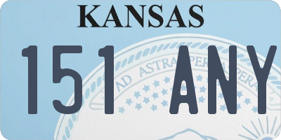 KS license plate 151ANY