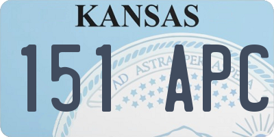 KS license plate 151APC