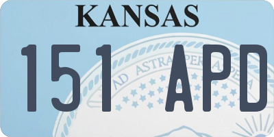 KS license plate 151APD