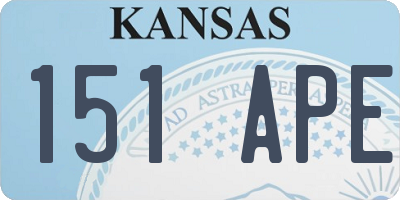 KS license plate 151APE
