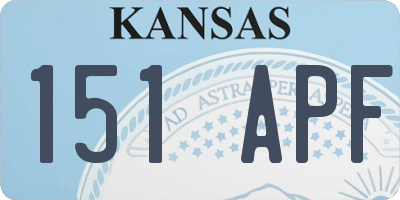 KS license plate 151APF