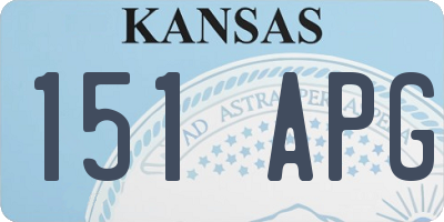 KS license plate 151APG