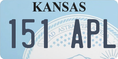 KS license plate 151APL