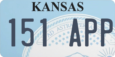 KS license plate 151APP