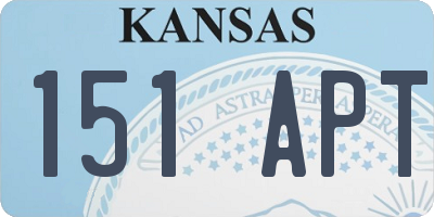 KS license plate 151APT