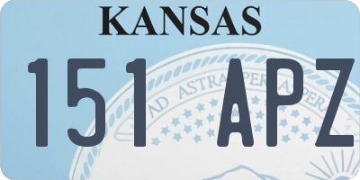 KS license plate 151APZ