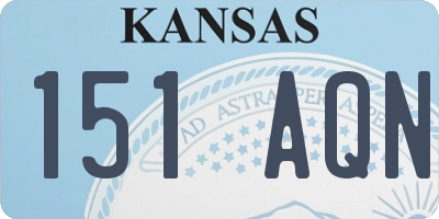 KS license plate 151AQN