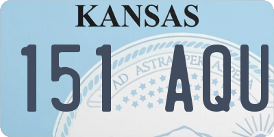 KS license plate 151AQU