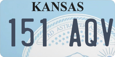 KS license plate 151AQV