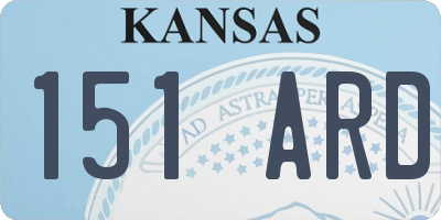 KS license plate 151ARD
