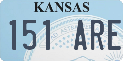KS license plate 151ARE