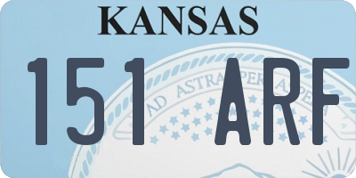 KS license plate 151ARF
