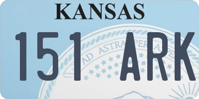 KS license plate 151ARK