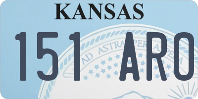 KS license plate 151ARO