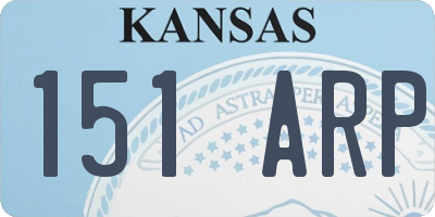 KS license plate 151ARP