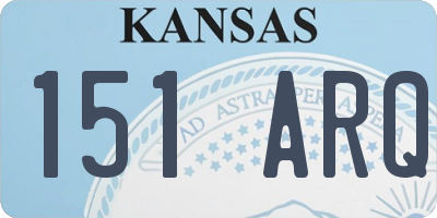 KS license plate 151ARQ