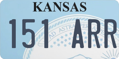 KS license plate 151ARR