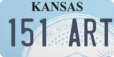KS license plate 151ART