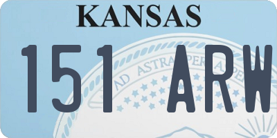 KS license plate 151ARW