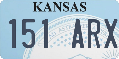 KS license plate 151ARX