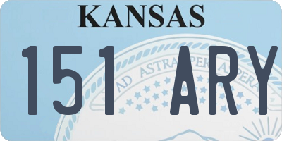 KS license plate 151ARY