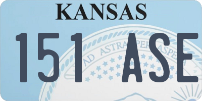 KS license plate 151ASE