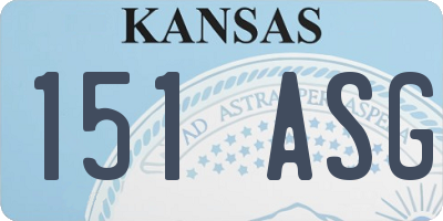 KS license plate 151ASG