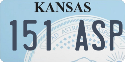 KS license plate 151ASP