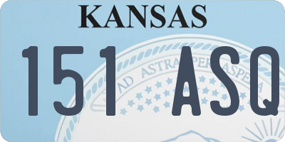 KS license plate 151ASQ