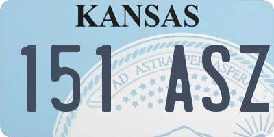KS license plate 151ASZ