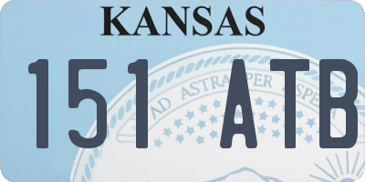 KS license plate 151ATB
