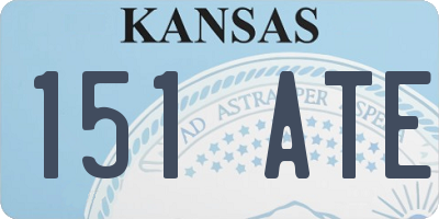 KS license plate 151ATE