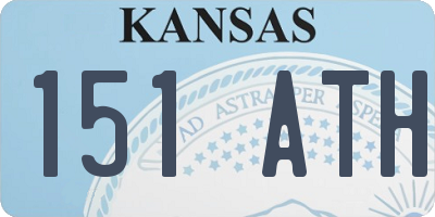 KS license plate 151ATH