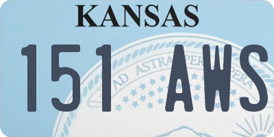 KS license plate 151AWS